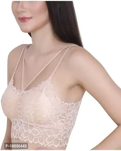 Women's China Net Solid Lightly Padded Regular wear Bra - Pack of