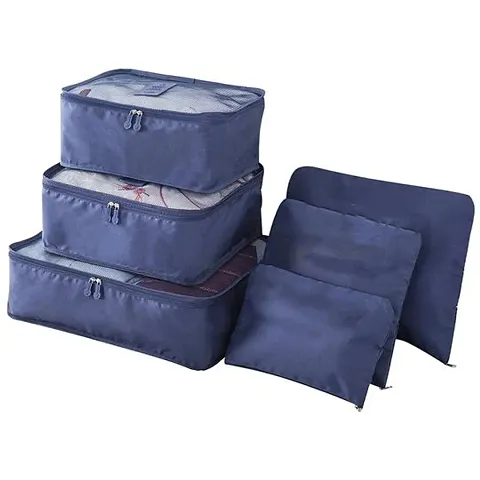 6pcs Portable Luggage Organiser Packing Pouches