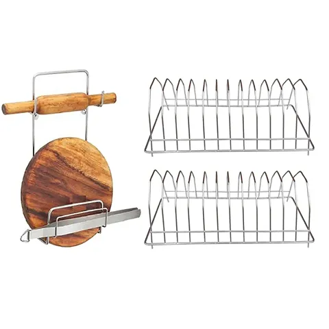 Combo of Kitchen Racks and Holders Pack of 3 &amp; 4