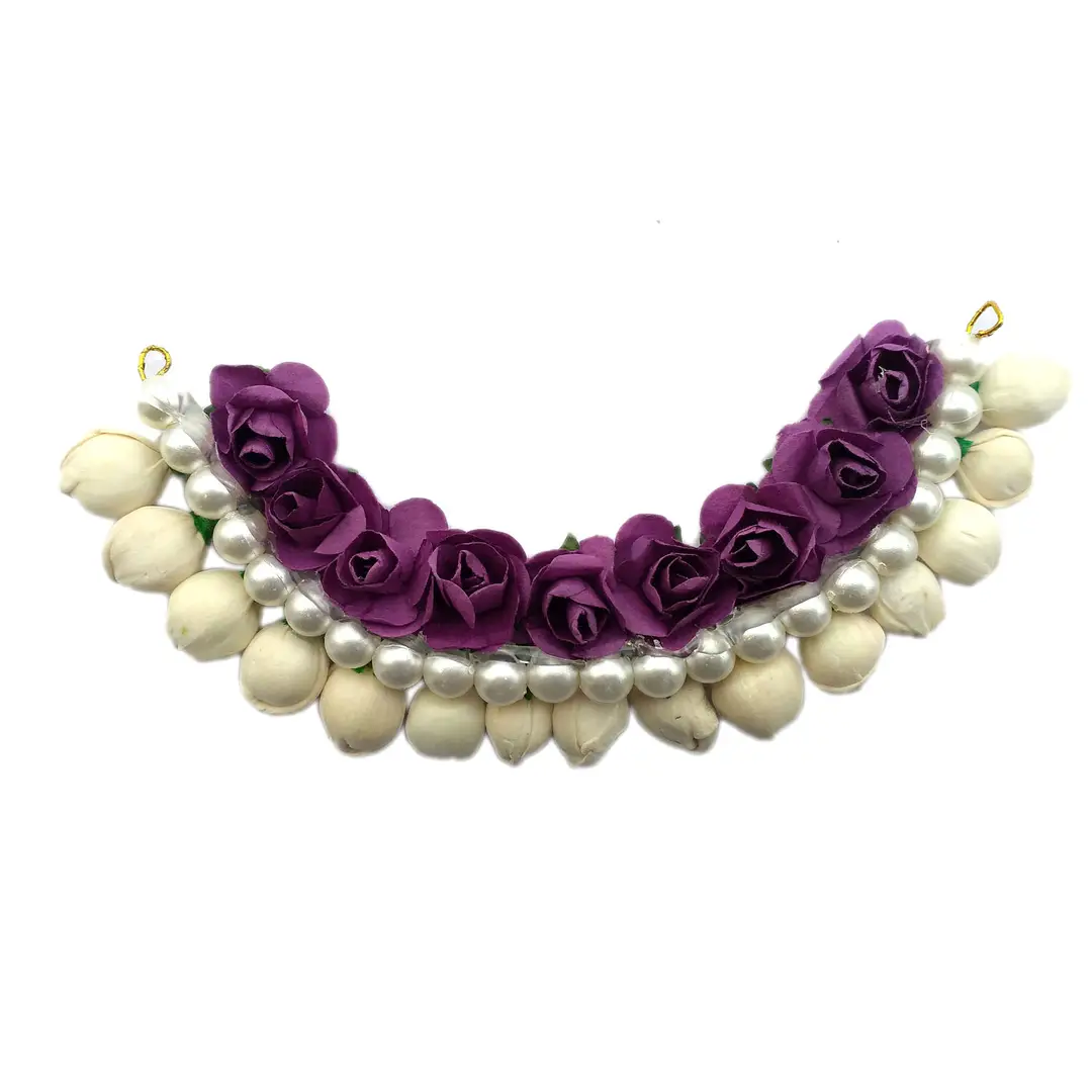 Purple Juda Gajra Bun Hair Flower Gajra For Wedding And Parties Use For Women, Hair Accessories Purple Juda Gajra Bun Hair Flower Gajra For Wedding And Parties Use For Women, Hair Accessories