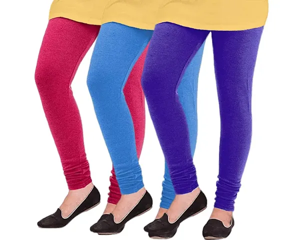 Beautiful Yellow Woolen Leggings For Women's