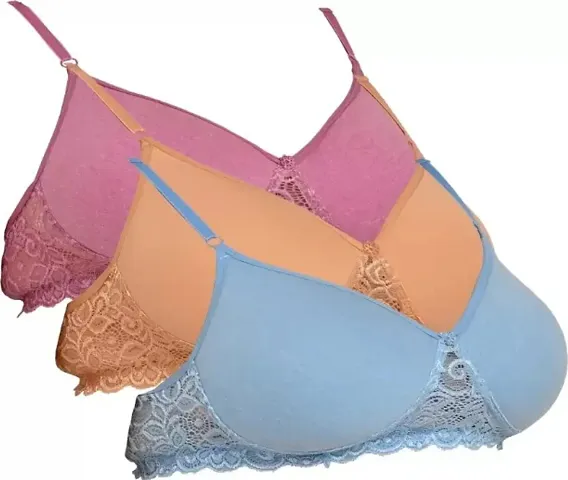Comffyz Bra Panty | Floral Print Lingerie Set | Bra Panty Set for Women  Pink 32B