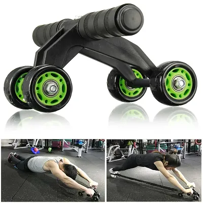 Abs Wheel Roller Fitness Workout 4 Wheels Tool