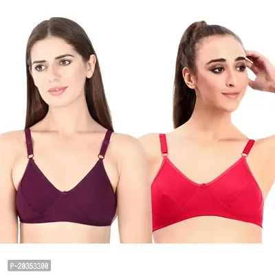 Buy Fynfo Prithvi Beauty Soft and Comfortable with Adjustable Straps  Everyday Cotton Bra for Women Pack of 2 (80 cm) Online In India At  Discounted Prices