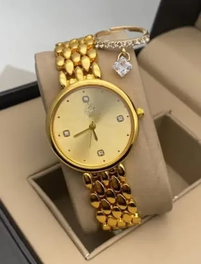 Buy Missfox 1 Fancy Bracelet Rose Gold Women Watches | Ladies Wrist Watch  for Girls | Style Analogue Fashion Female | Watch with Bl Diamond Studded  Stylish Girls Watch New Model Online