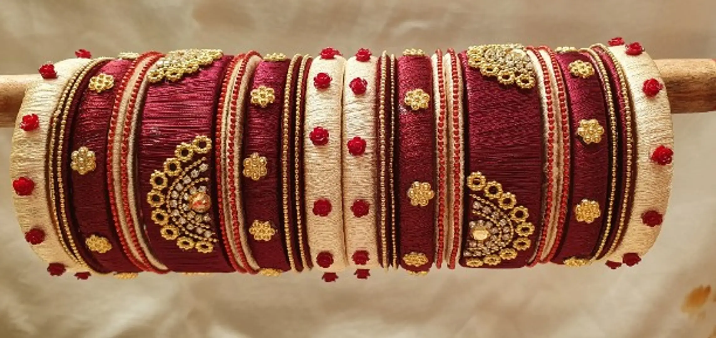 Maroon colour silk deals thread bangles