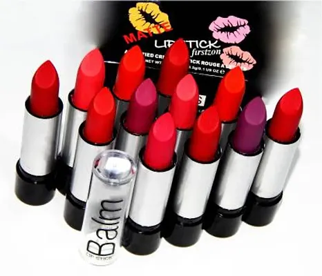 Balm Super Matte Lipstick Combo Pack Of 12 Super Shades (multicolor, 3.5 G)  (multicolor, 42 G)