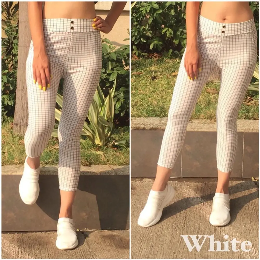 IMPORTED CHEX BUTTON PANT