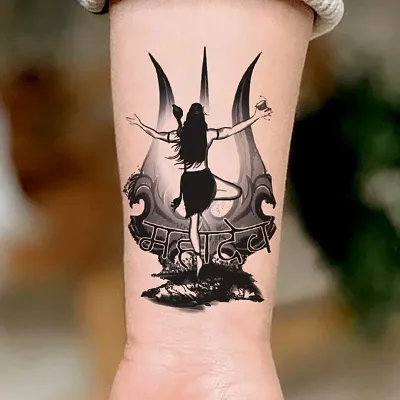 Black and White Shiva Tattoo Design