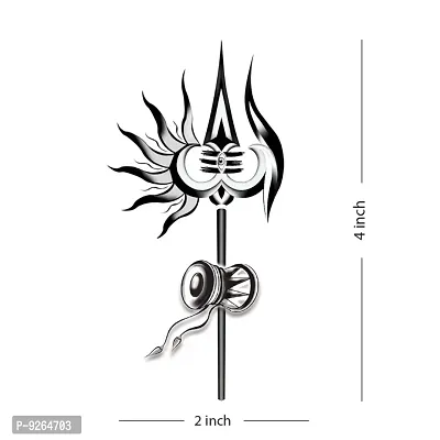 AFH Lord Shiva Trishul Damaru Religious Waterproof Temporary Body Tattoo  Stickers for Men and Women : Amazon.in: Beauty