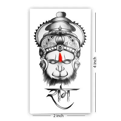 Spiritual Hanuman ji Temporary Tattoos Stickers, Hanuman mantra, Hanuman  All Face Temporary tattoo Girls or Boys, Pack of 4 : Amazon.in: Beauty