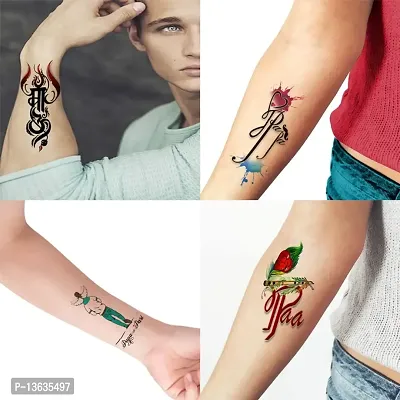 Buy Temporary Tattoowala Mom Dad Peacock Feather Flute Designs Pack of 4  Temporary Tattoo Sticker For Men and Woman Temporary body Tattoo (2x4 Inch)  Online at Best Prices in India - JioMart.