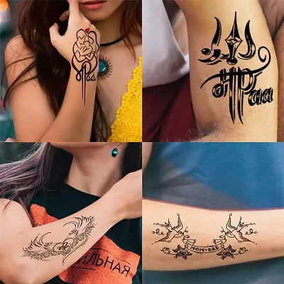 Buy VOORKOMS Pack of 10 Pcs God of Gods Lord Shiva (Mahadev) with Trishul  and Om Combo Pack Temporary Waterproof Tattoo Sticker for Adults, Boys  Online at desertcartKUWAIT