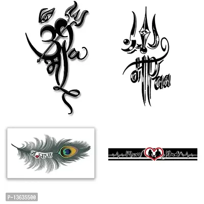 Voorkoms® Om Trishul With Maa Tattoo Waterproof Men and Women Temporary  Body Tattoo : Amazon.in: Beauty