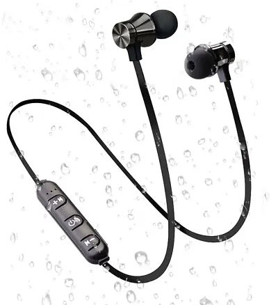 Flozum Magnetic Neckband Earphone With Mic Long Lasting Battery Li