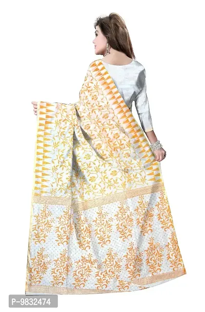 Wonderful Allover White Soft Dhakai Jamdani Saree – WeaversIndia