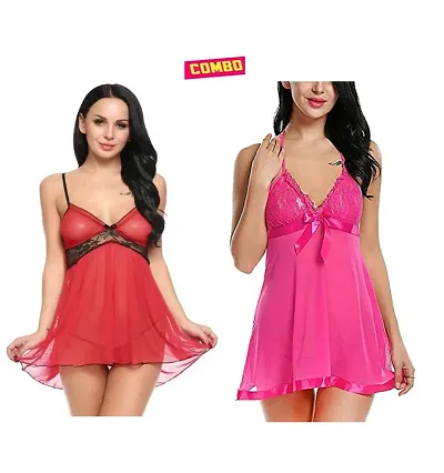 Buy Hot Women Babydoll Night Dress Sexy Dress Bra Panty Lingerie Set Free  Size(28 to 36)Inch Online at Best Prices in India - JioMart.