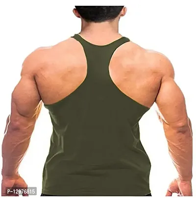 Pack of 3 - Black 100 % Pure Combed Cotton Body Builder Vest / Gym Stringer  vest / top trunk / Black vest