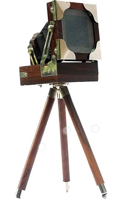 Vintage Look Wooden Camera Tripod