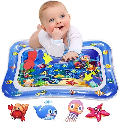 Meera's Era Baby Kids Water Play Mat | Inflatable Tummy Time Leakproof Water Play Mat | Fun Activity Play Center Indoor and Outdoor Water Play Mat for Baby -Assorted Colour (69 x 50 x 8 cm) | BPM-76