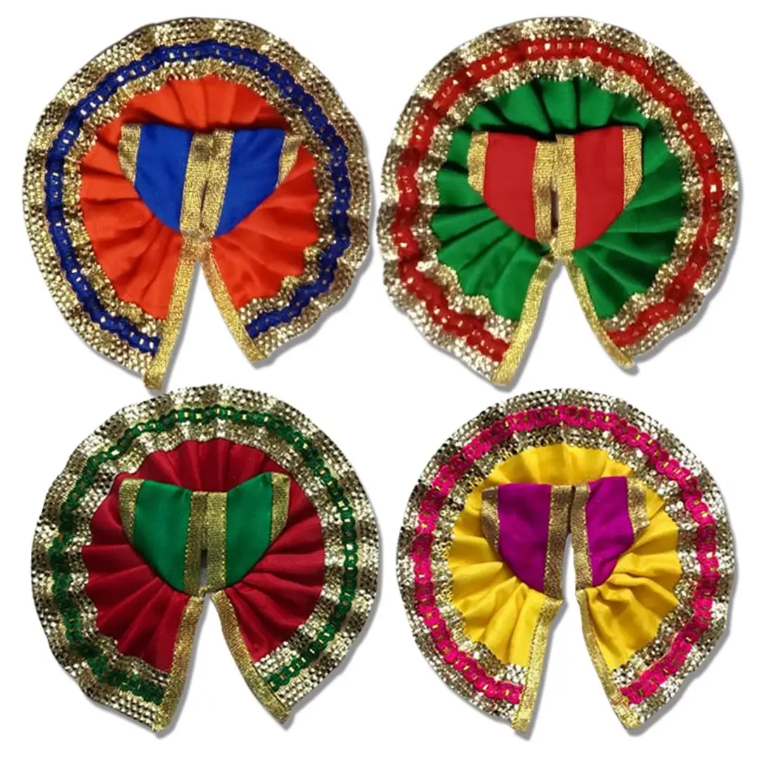 Order Laddu Gopal/Thakur Ji/Kanha/Krishna Ji Mirror Dress Fancy Dress Set  of 3 with Shringar (Size 4-5 Inch). Online From Sid Pari Saller,ghaziabad