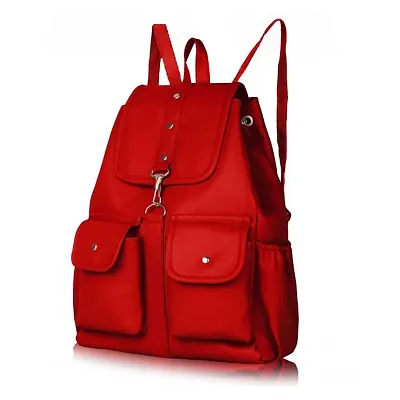 Attractive Pu Backpack For Women (red)