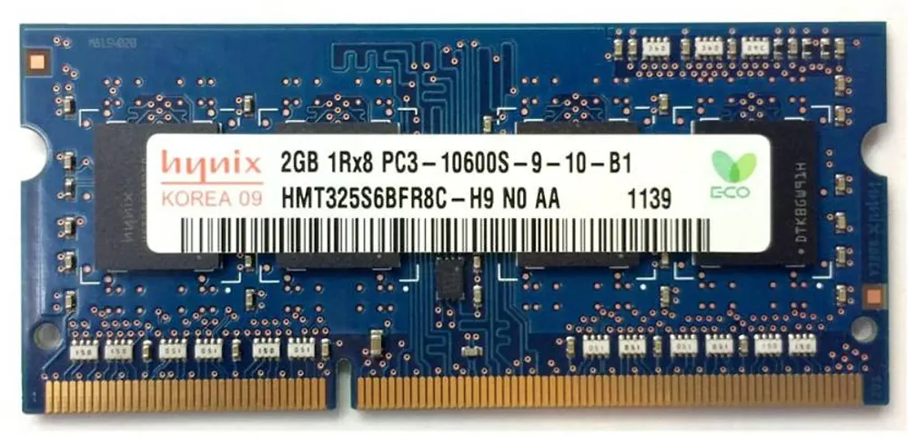Hynix 1333mhz DDR3 2 GB - Dual Channel Laptop - HMT325S6BFR8C-H9 PC3 10600s