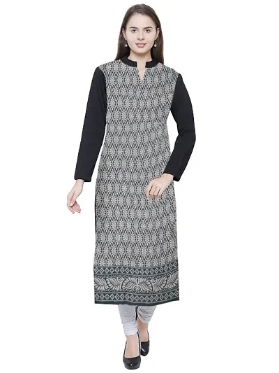 Buy online Black And White Woollen Kurti from winter wear for Women by  Rebecca for ₹2799 at 0% off | 2023 Limeroad.com