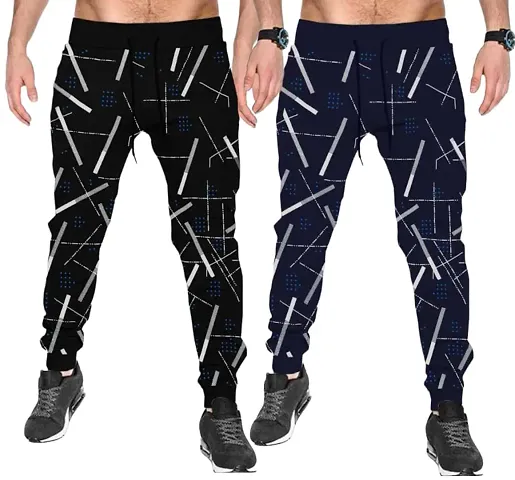 New Launched Cotton Blend Regular Track Pants For Men Pack of 2