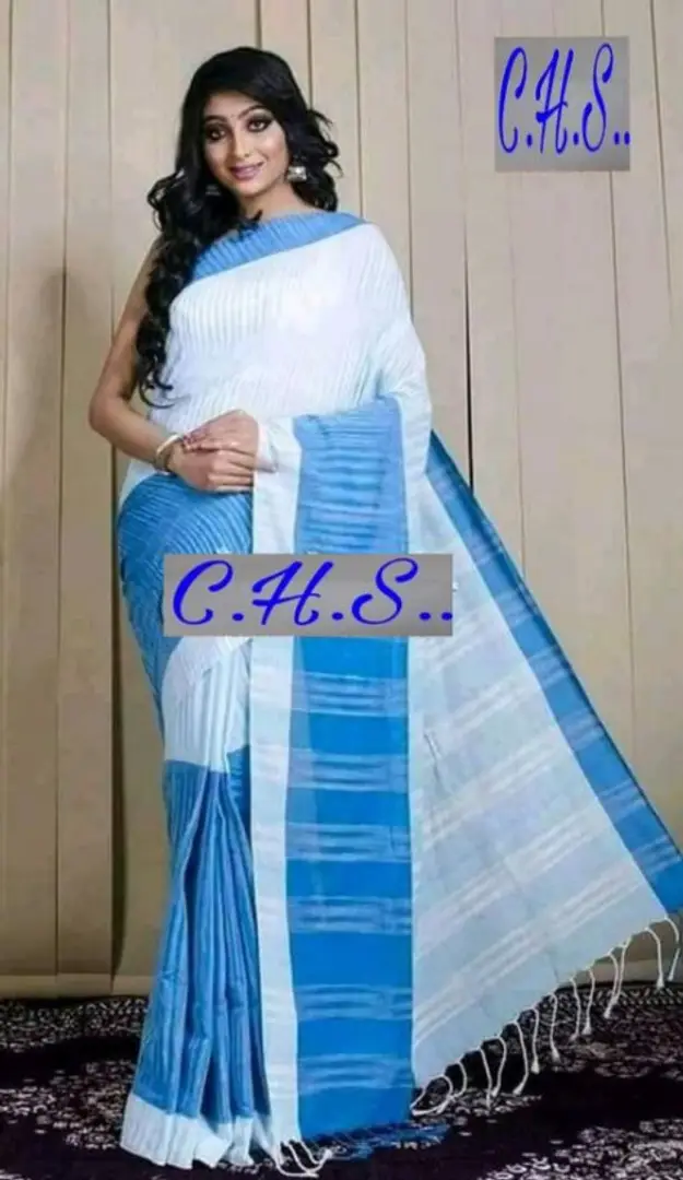 Pure Handloom Khadi Silk Saree in white and black. | Indian silk sarees,  Indian sarees, Khadi saree