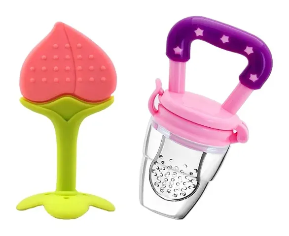 Infant Bottle Feeder with Dispensing Spoon and Fruit Feeder