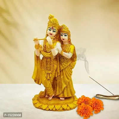 Buy Gold Plated Radha Krishna Idol Statue Showpiece (19 X 11 X 11