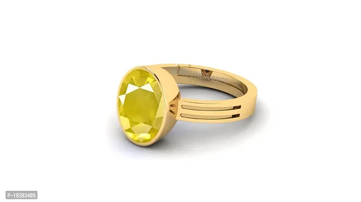 Natural Yellow Sapphire Ring, Pukhraj Ring - Shraddha Shree Gems