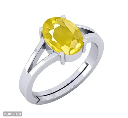 AAE 1570 Chandi Ring 925, Stone: Yellow Sapphire (Pukhraj) –  AmeerAliEnterprises