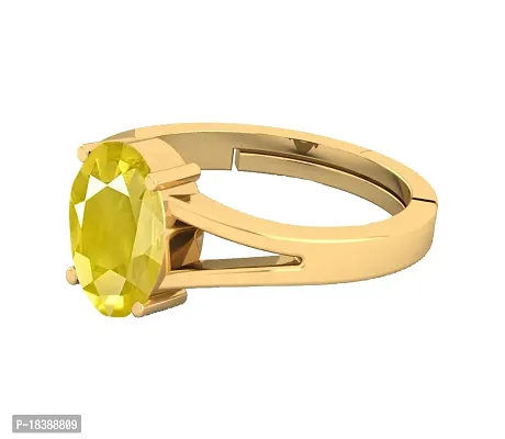 BALATANK 13.75 ratti / 12.60 carat Quality Natural Yellow Sapphire Pukhraj  Gemstone Gold Plated Ring for Women's and Men's (Lab Certified) :  Amazon.in: Jewellery
