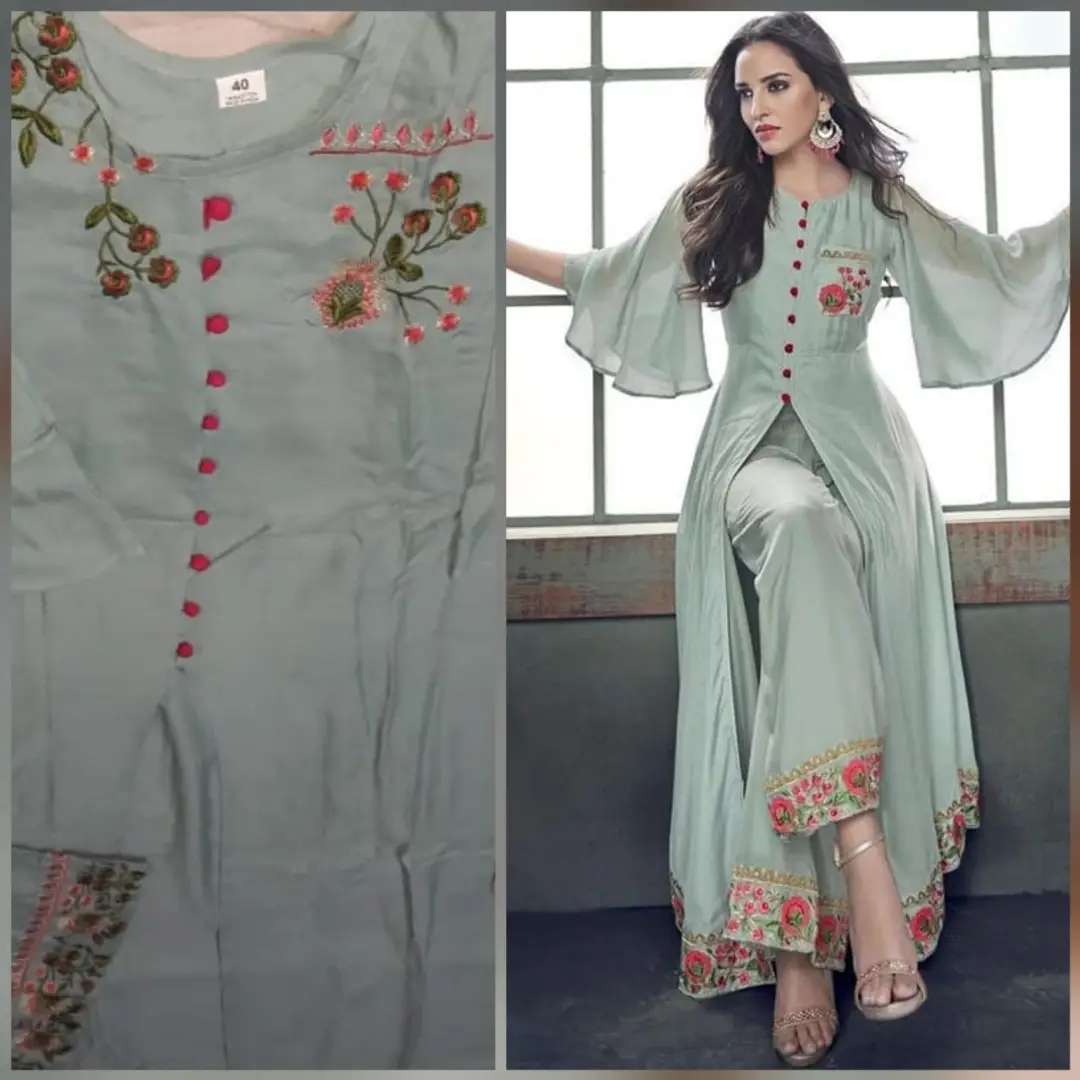 Stylish rayon kurti with paint clearance