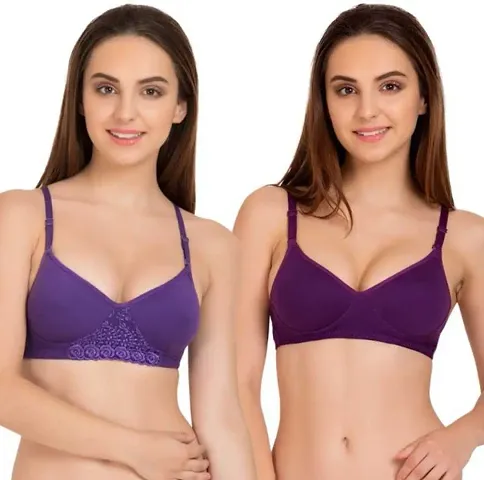 Buy INNER TOUCH Women's Cotton Non-Padded Non-Wired Broad Strap/Full  Coverage Bra Online In India At Discounted Prices