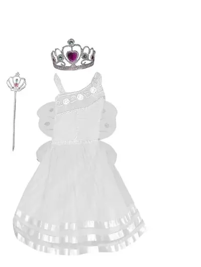 pari frock dress for baby girl kids dress princess fairy wings hair band  and fairy stick