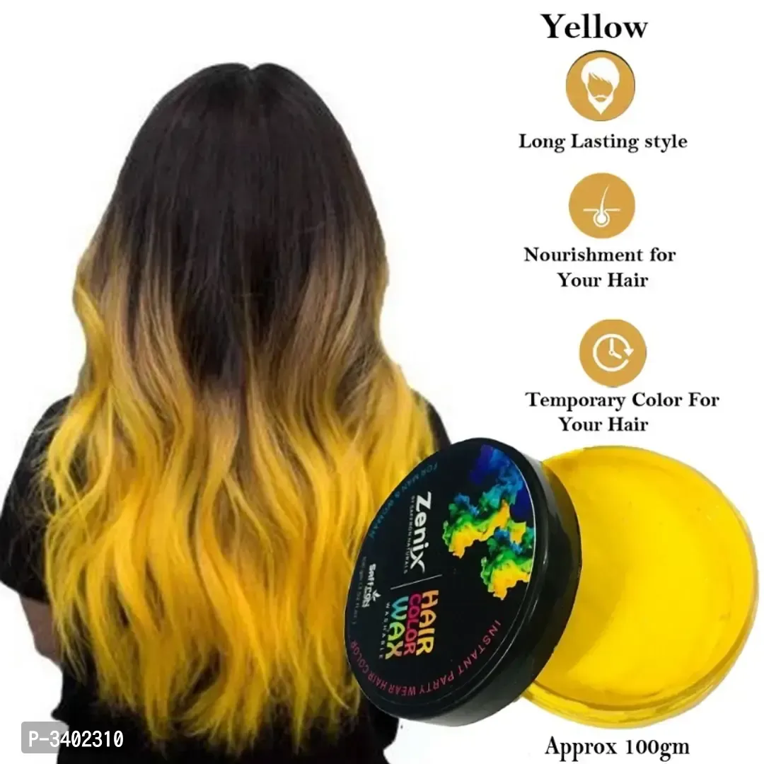 Temporary Hair Color Wax For Men Women Disposable Hair Wax Yellow
