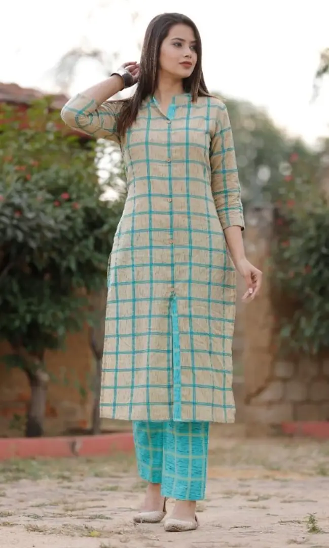 Cotton check kurtis store