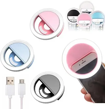 New Fit Design Mini Selfie Ring Light Enhancing Photography Portable Battery Camera Phone Photography 3 Levels Selfie LED Flash Light For All Smartphone Ring Flash&nbsp;