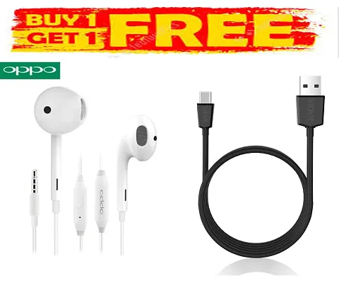 Essential OPPO Earphone And 2AMP Fast Charging USB Cable