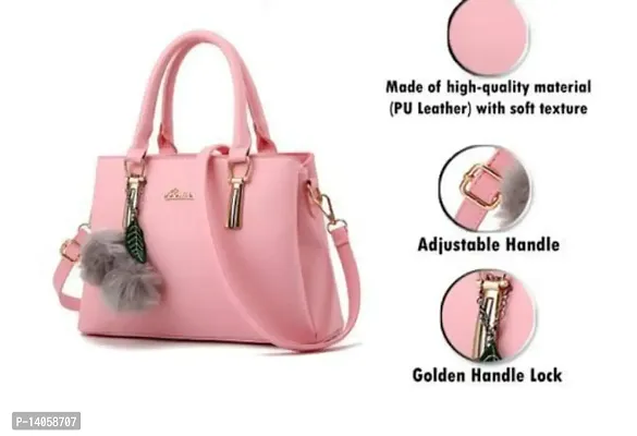 GM Creations? PU Leather Latest Trendy Fashionable Ladies Top Handle Handbag  – SaumyasStore