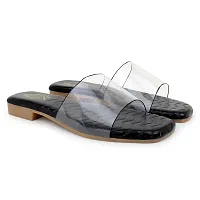 Classy Synthetic Leather Solid Slippers for Women-thumb1