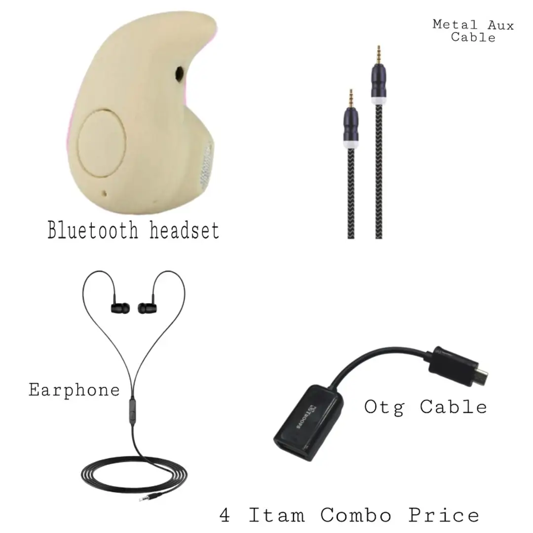 Troops Wireless Bluetooth Headset Wired Earphone OTG Cable Aux