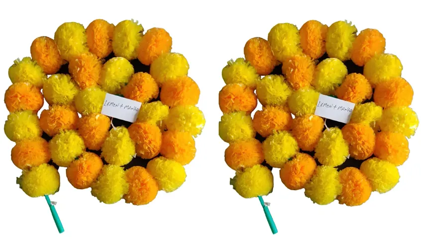 Pack of 10- Artificial Fluffy Flowers For Festive Decoration