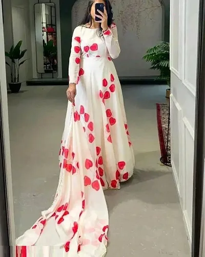 Latest Georgette Printed Gown For Women