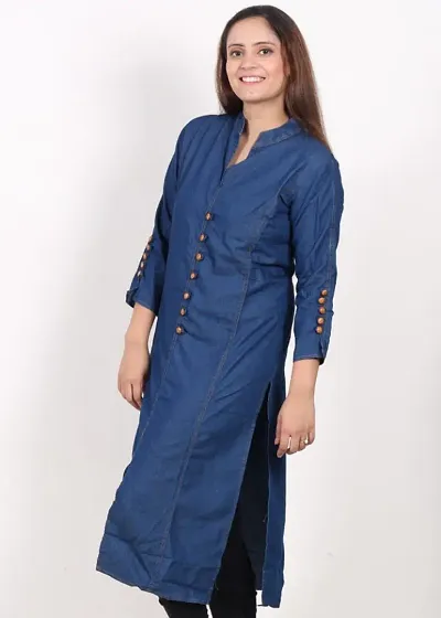 Denim kurtis for ladies hot sale