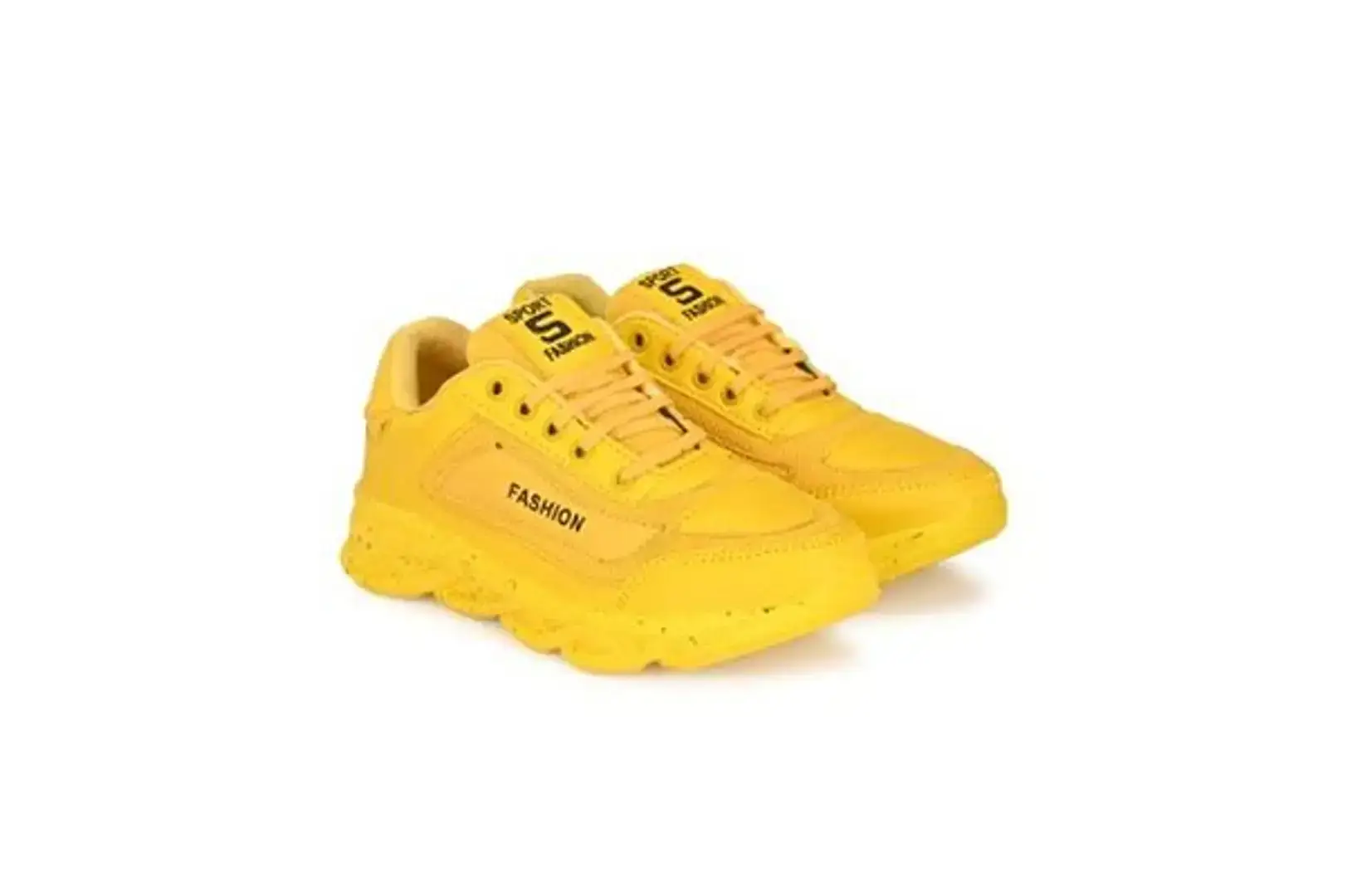 Trendy yellow sports shoes for men
