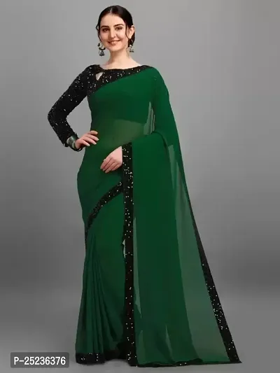 Green Georgette Saree With Blouse 273304